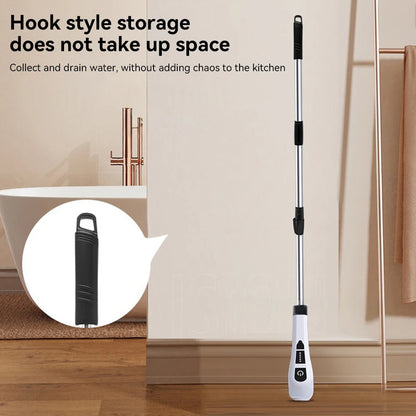 Electric Spin Scrubber 25W – Cordless Cleaning Brush with 8 Heads, 5-Speed Adjustable Handle, Waterproof for Bathroom & Kitchen Cleaning