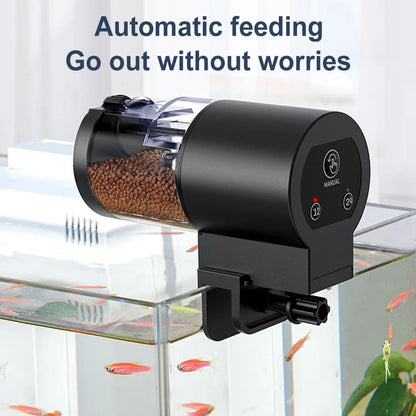 Automatic Fish Tank Feeder Large Capacity Timer Fish Food Dispenser Intelligent Control Fish Feeder for Aquarium and Turtle Tank