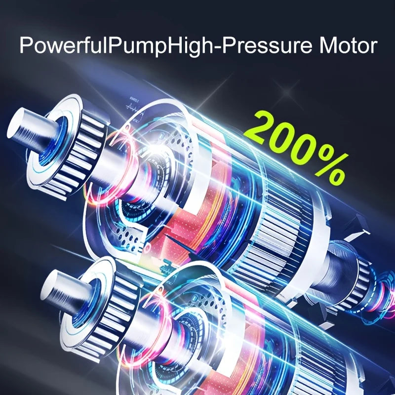 Portable Cordless Air Compressor with Digital Display – 150 PSI Fast Tire Inflator for Cars, Bikes and Motorcycles