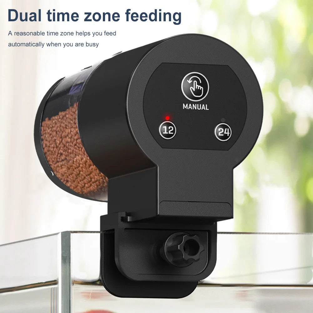 Automatic Fish Tank Feeder Large Capacity Timer Fish Food Dispenser Intelligent Control Fish Feeder for Aquarium and Turtle Tank